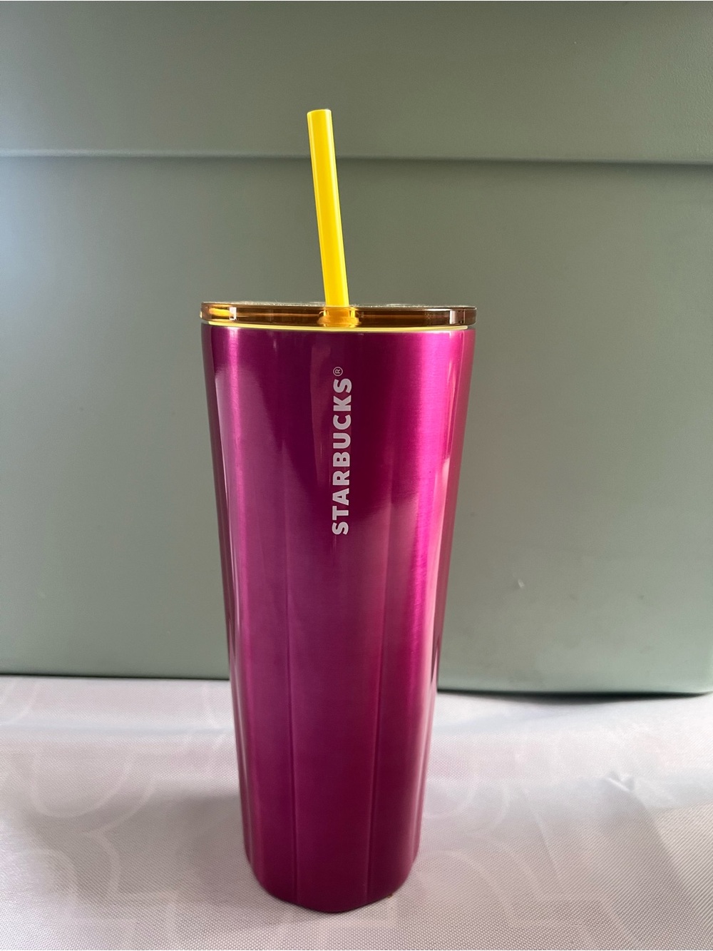 Starbucks Summer Stainless Steel Petunia Cold Cup Venti 24oz Fuchsia Tumbler